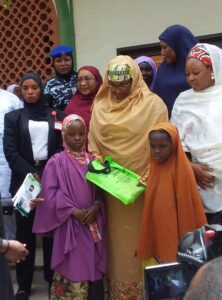 Jigawa state Firat Lady, Mrs Amina Umar Namadi, distributing donated items in Birnin-Kudu 20250315 1420230
