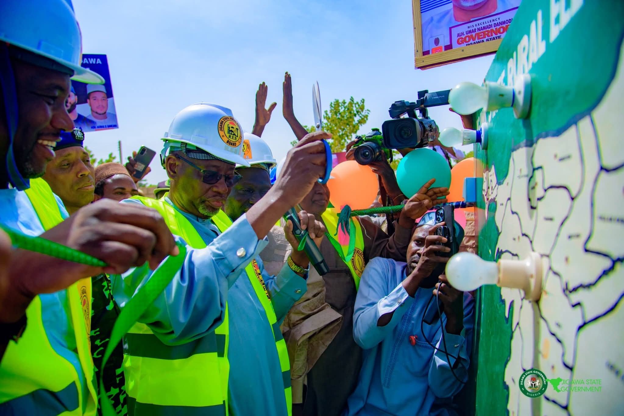 Gov. Umar Namadi while commissioning the power restoration project in Taura Gov. Umar Namadi while commissioning the power restoration project in Taura