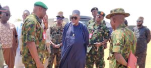 Defence Minister, Mr Badaru Abubakar in a visit to Kebbi State. IMG 20250508 WA0120