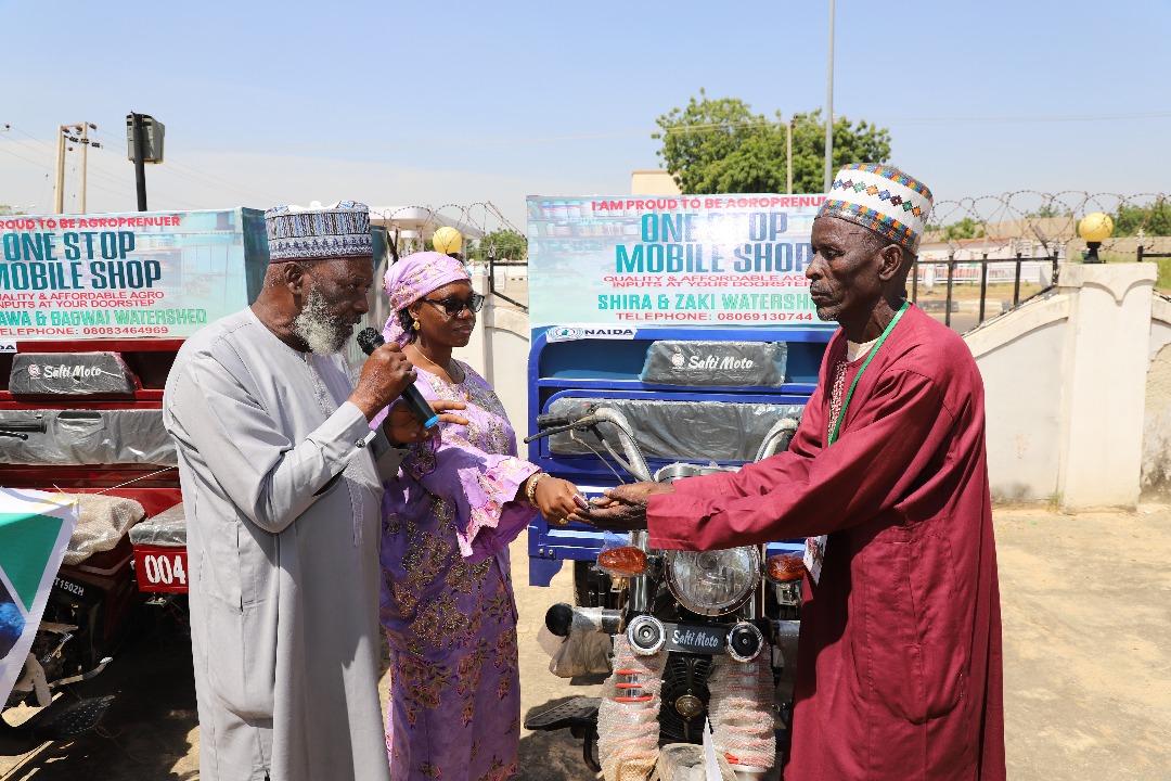 Soil Values Program Country Coordinator,  Mrs Medina Ayuba Fagbemi at the launch of the new models in Dutse